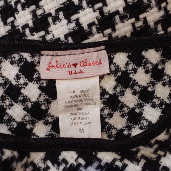 Julie's Closet Houndstooth Pull On Flared Skirt- Sz. M - Picture 2 of 3